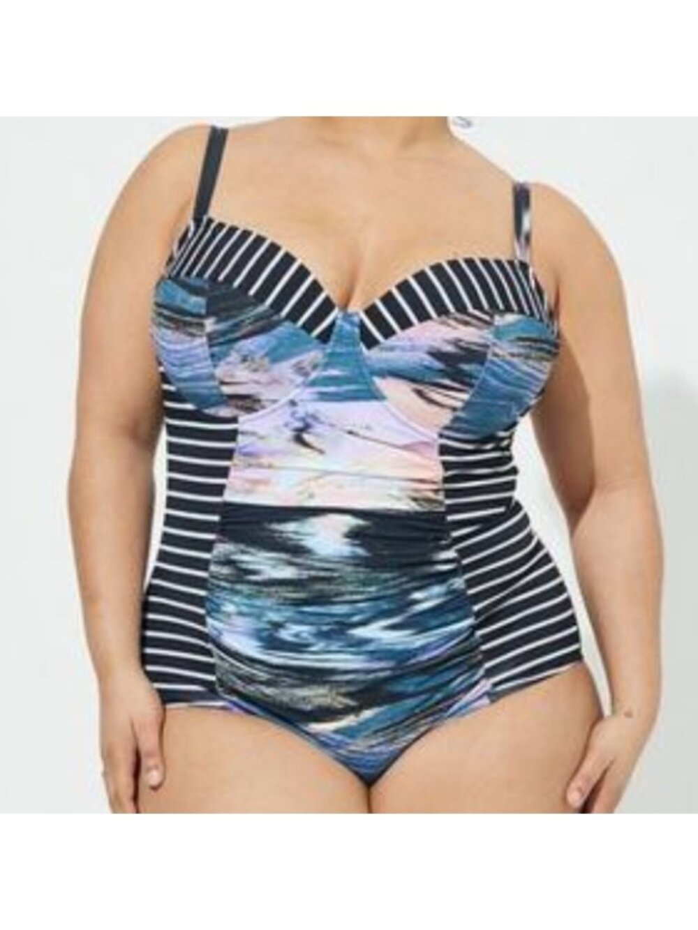 Torrid Slim Fix Underwire One Piece Swimsuit, plus size 6x DD/F New!